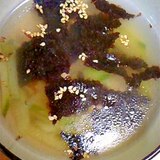 きゅうりとのりの中華スープ